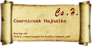 Csernicsek Hajnalka névjegykártya