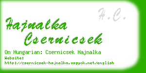 hajnalka csernicsek business card